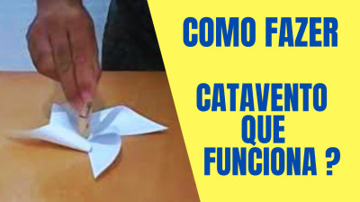 Como fazer Catavento com papel sulfite que funciona #dobradura