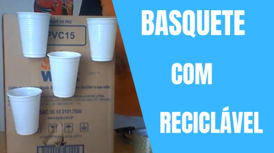 Basquete com material reciclado #brinquedos